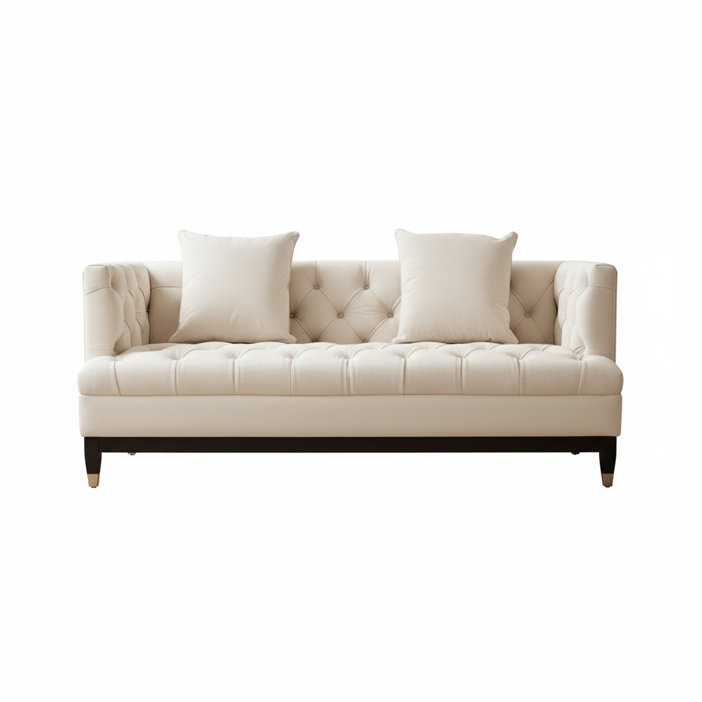 Sefira 2 Seat Ivory Fabric Sofa