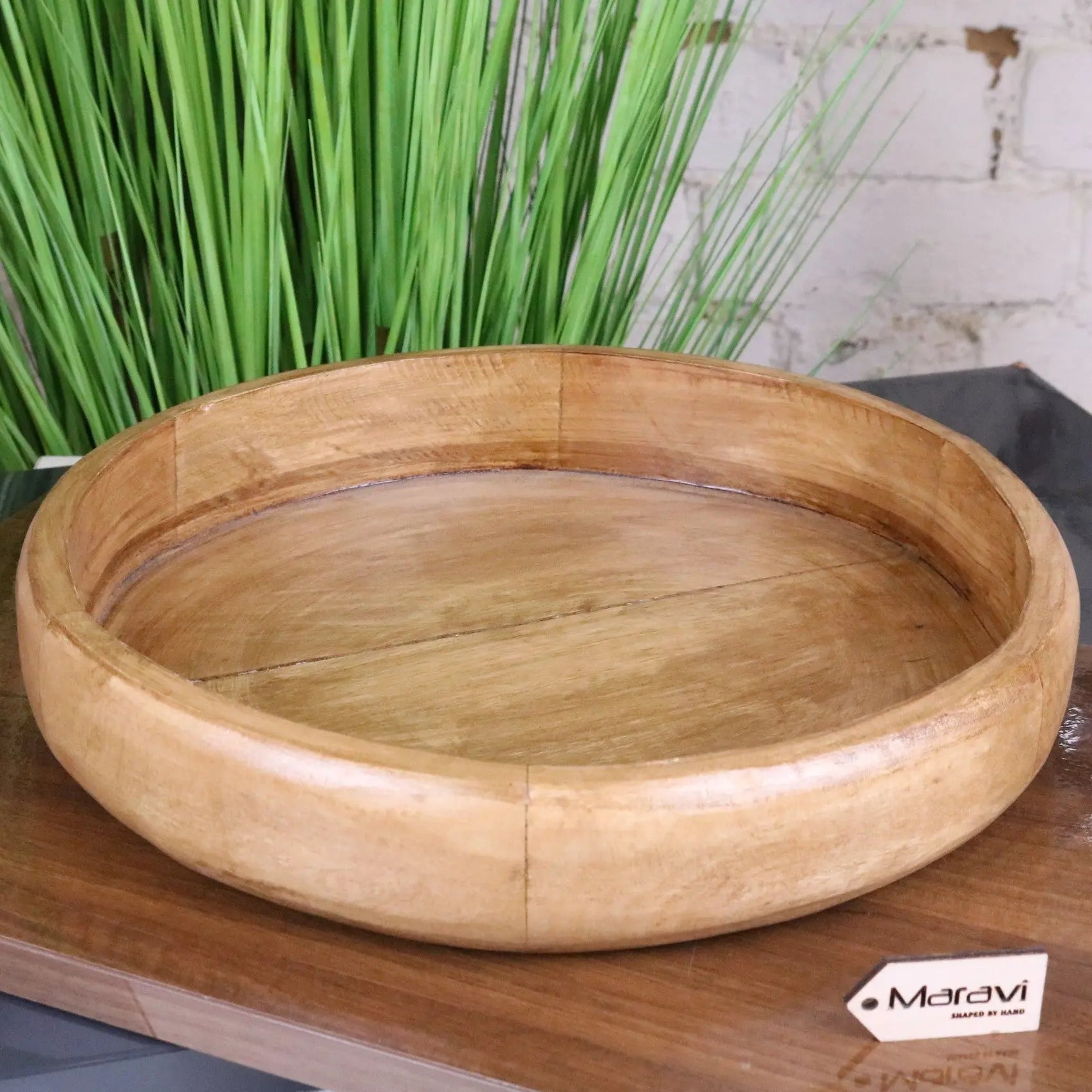 Segti Wooden Fruit Wood Bowl Tray