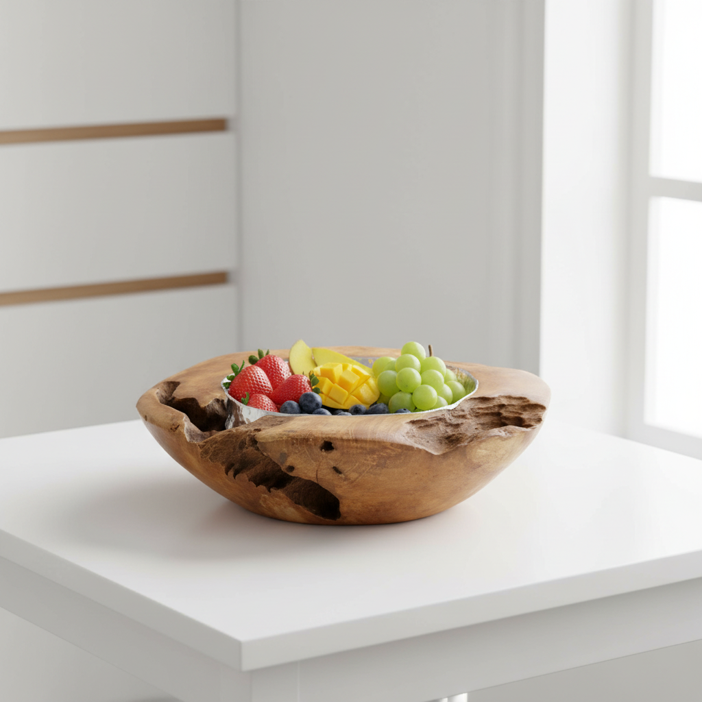 Seraya Teak Wood Bowl