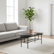 Serrano Black Oak Veneer and Marble Coffee Table