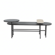 Serrano Black Oak Veneer and Marble Coffee Table
