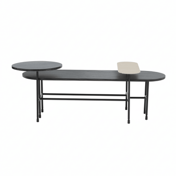 Serrano Black Oak Veneer and Marble Coffee Table