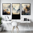Set of 3 Framed Pictures | Set of 3 Asian Inspired Wall art Prints