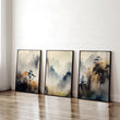 Set of 3 Framed Pictures | Set of 3 Asian Inspired Wall art Prints