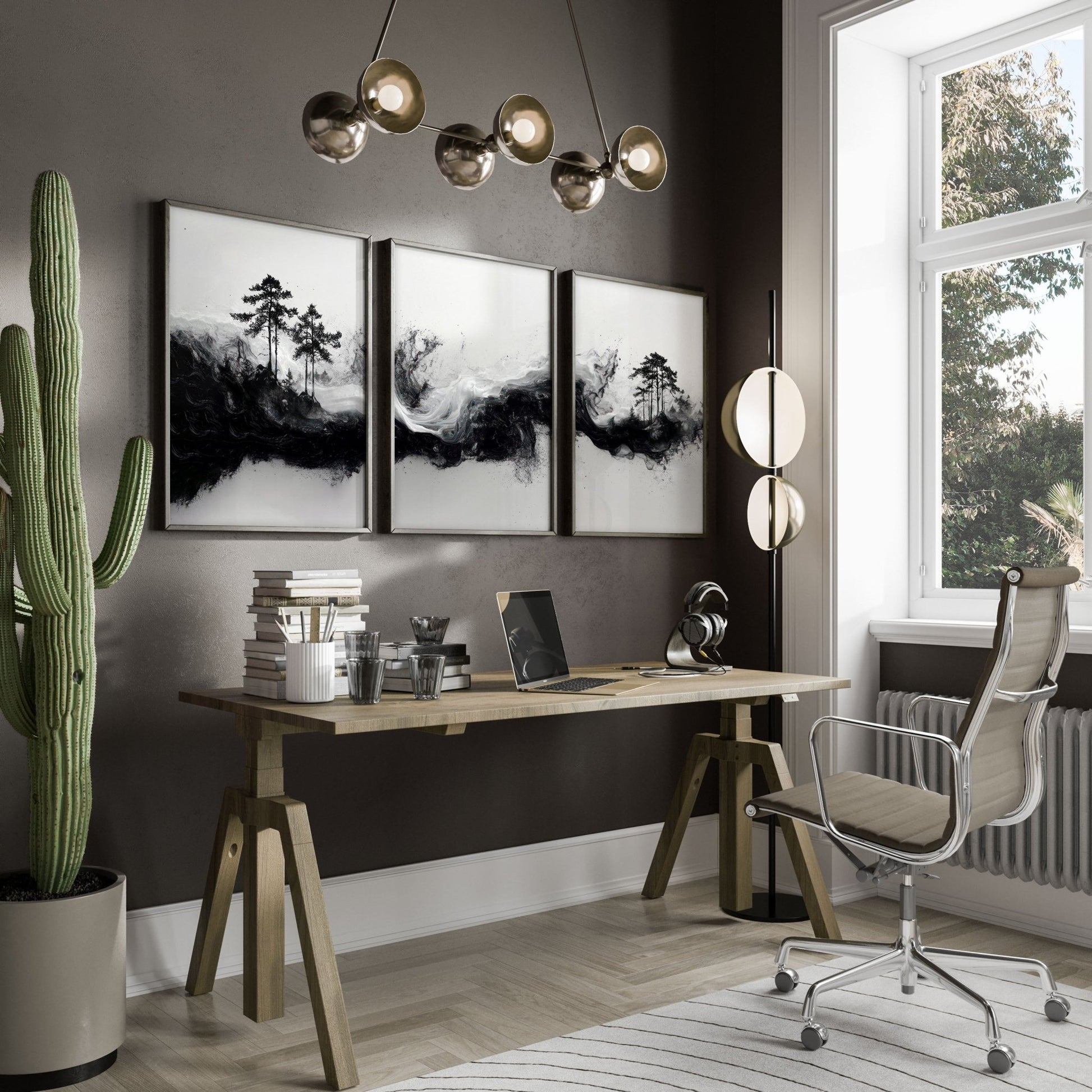 Set of 3 Framed Wall Art | Set of 3 Asian Inspired Wall art Prints