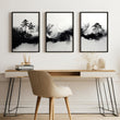 Set of 3 Framed Wall Art | Set of 3 Asian Inspired Wall art Prints