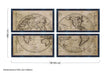 Set of 4 World Framed Wall Arts