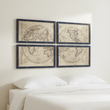 Set of 4 World Framed Wall Arts