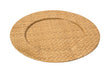 Set of Four 33cm Dia Pandanus Natural Charger Plates