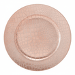 Set of Four 33cm Dia Rose Gold Crocodile Effect Charger Plates