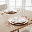 Set of Four 33cm Dia Rose Gold Crocodile Effect Charger Plates