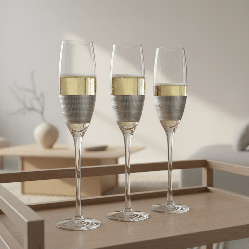 Set Of Four Apollo Champagne Glasses