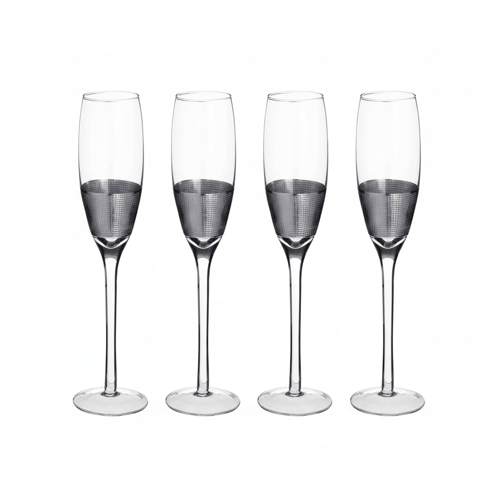 Set Of Four Apollo Champagne Glasses