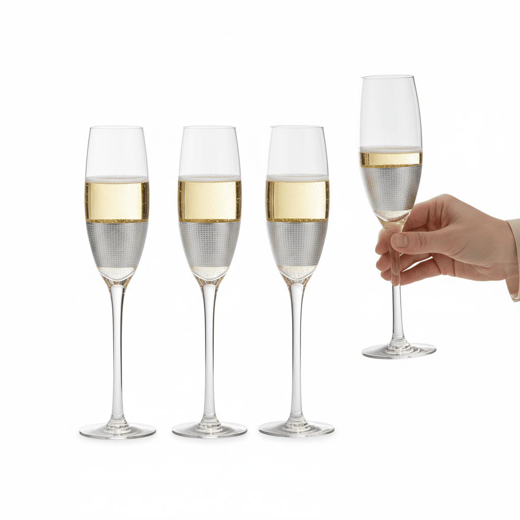 Set Of Four Apollo Champagne Glasses