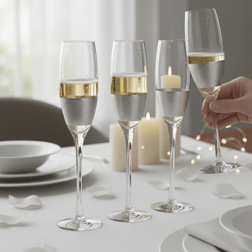 Set Of Four Apollo Champagne Glasses