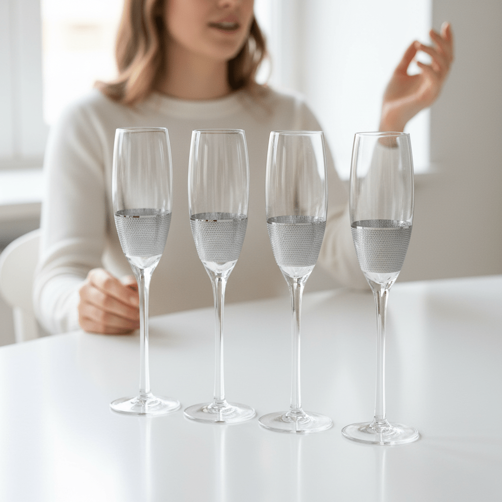Set Of Four Apollo Champagne Glasses