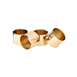 Set of Four Brass Finish Napkin Rings