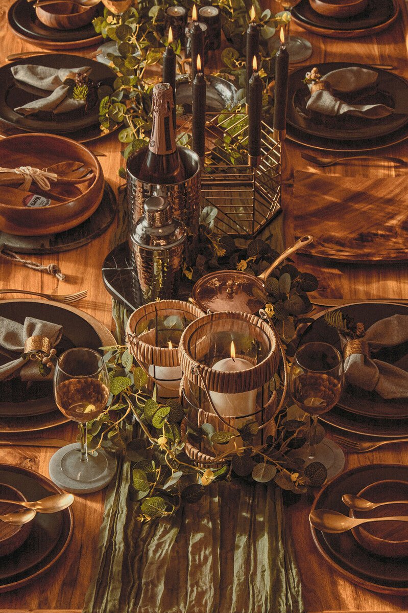 Set of Four Brass Finish Napkin Rings