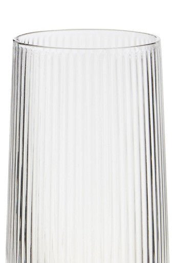 Set Of Four Eldon Ribbed Clear Hi Ball Glasses Mob Packagaing