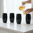 Set Of Four Hi Ball Black Glasses