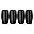 Set Of Four Hi Ball Black Glasses