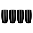 Set Of Four Hi Ball Black Glasses