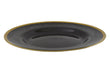 Set of Four Ida 33cm Dia Black Glass Charger Plates
