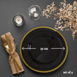 Set of Four Ida 33cm Dia Black Glass Charger Plates
