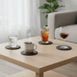 Set Of Four Slate Round Coasters