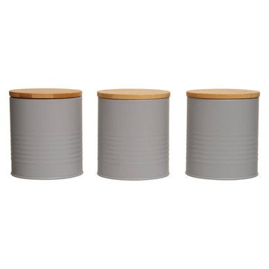 Set Of Three Alton Grey Canisters