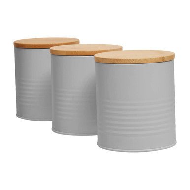 Set Of Three Alton Grey Canisters