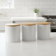 Set Of Three Alton White Canisters