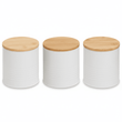 Set Of Three Alton White Canisters
