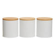 Set Of Three Alton White Canisters