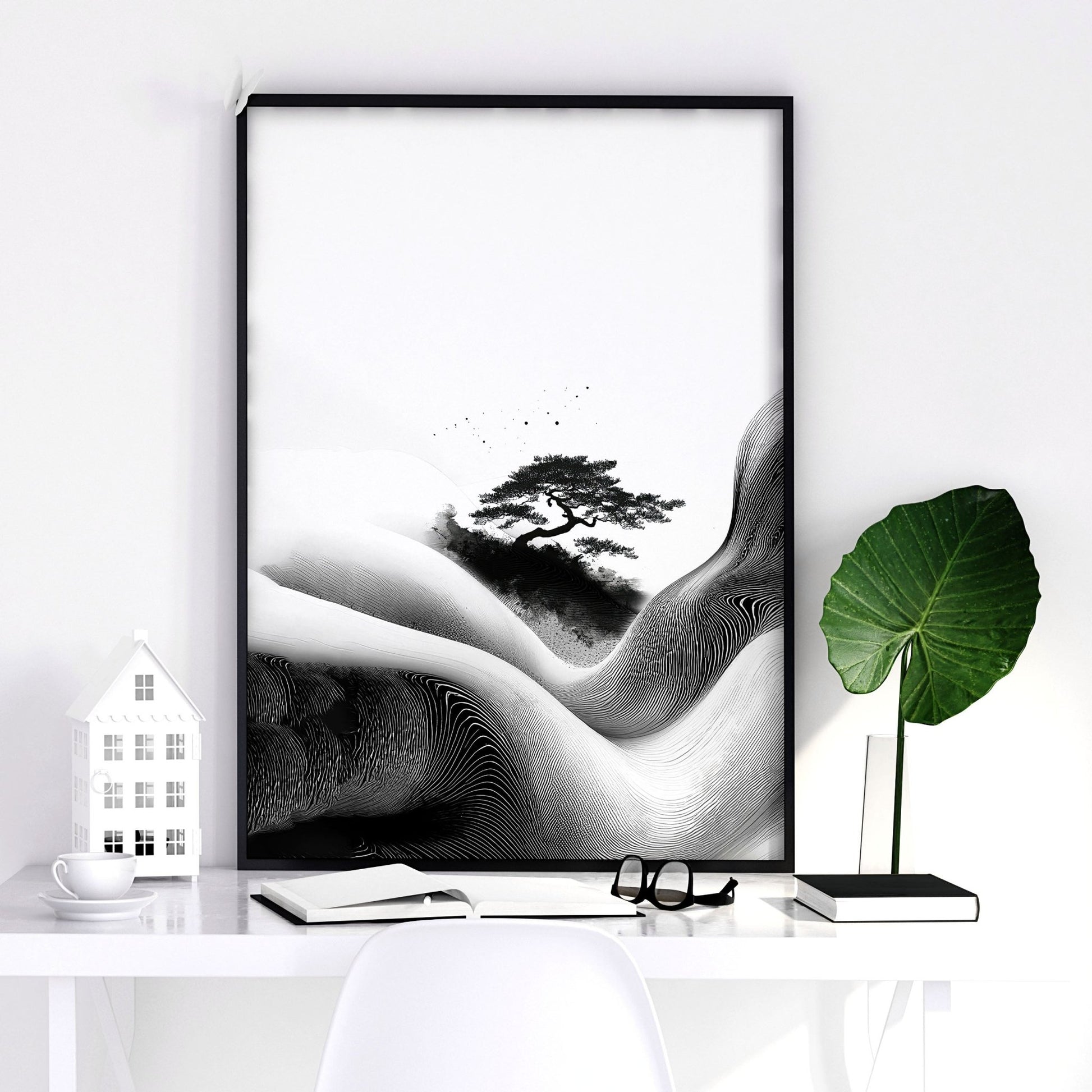 Set of Three Framed Wall Art | Set of 3 Asian Inspired Wall art Prints