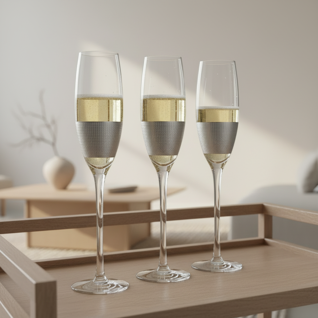 Set Of Four Apollo Champagne Glasses