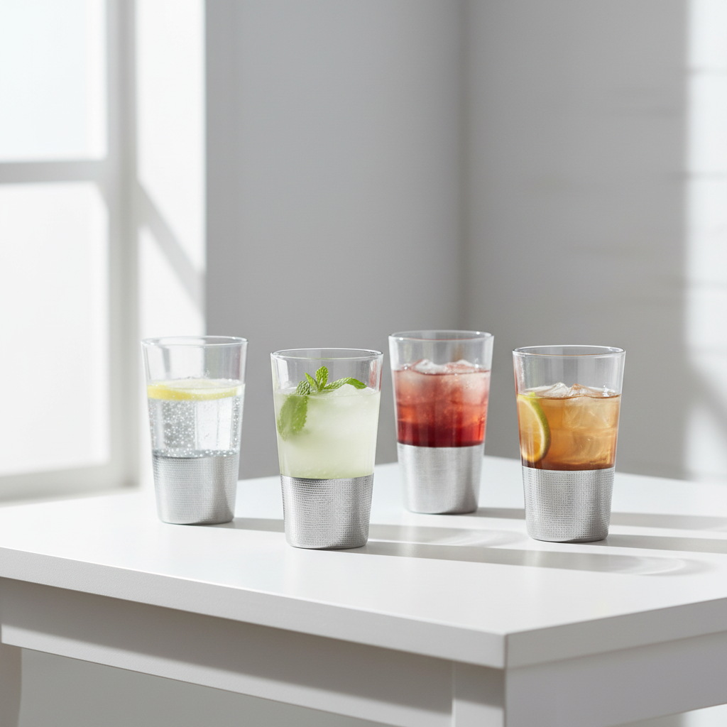 Set Of Four Apollo High Ball Glasses