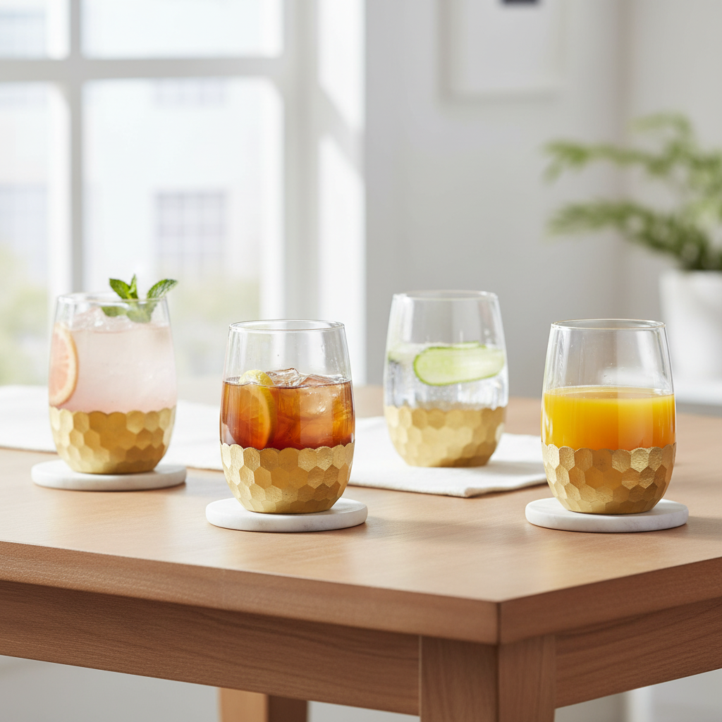 Set Of Four Astrid Glass Tumblers