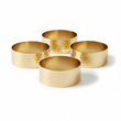 Set of Four Brass Finish Napkin Rings
