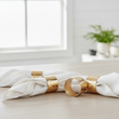 Set of Four Brass Finish Napkin Rings