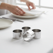 Set of Four Silver Finish Napkin Rings