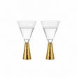 Set Of Two Astrid Wine Glasses With Gold Finish Stem