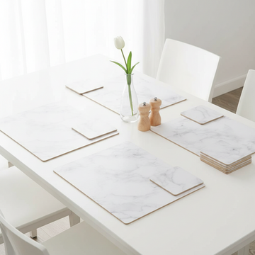 Zambie 8Pc Cork Placemats And Coasters