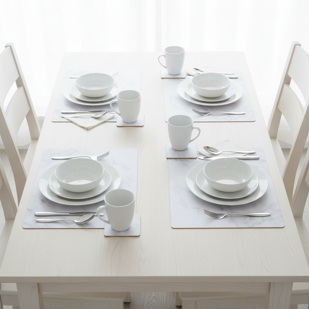 Zambie 8Pc Cork Placemats And Coasters