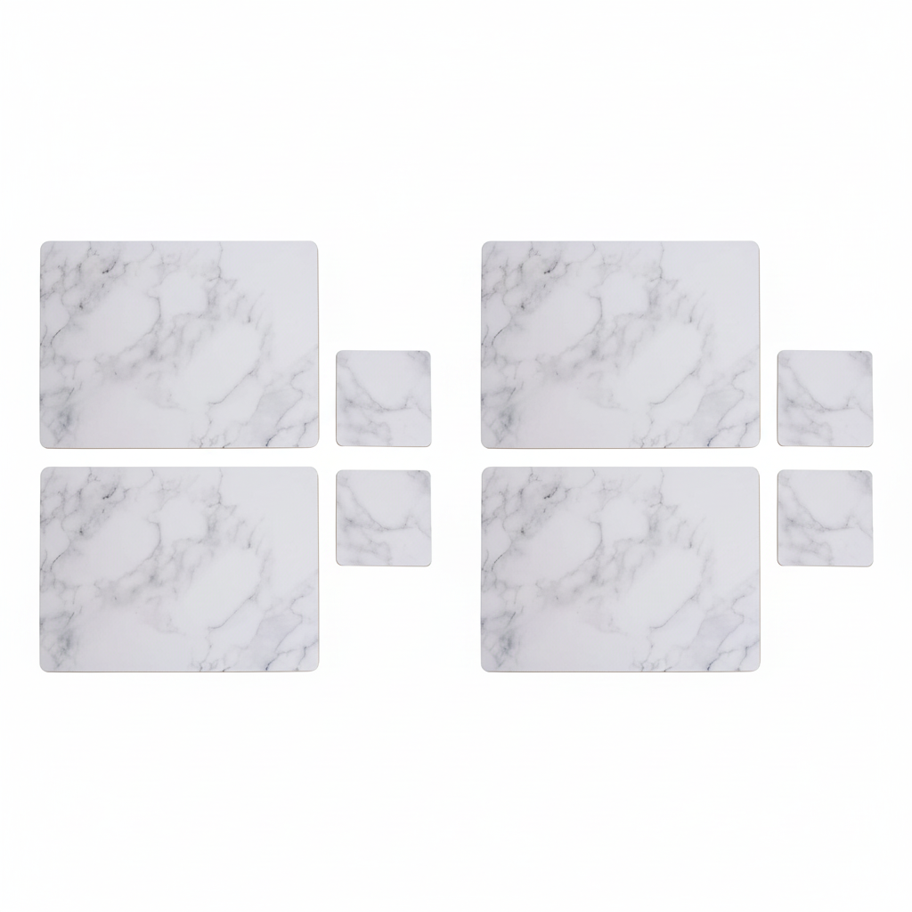 Zambie 8Pc Cork Placemats And Coasters