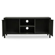 Sherman Black Wood and Rattan Media Unit