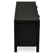 Sherman Black Wood and Rattan Media Unit