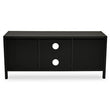 Sherman Black Wood and Rattan Media Unit