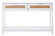 Sherman White Wood Console Table