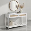 Sherman White Wood Console Table